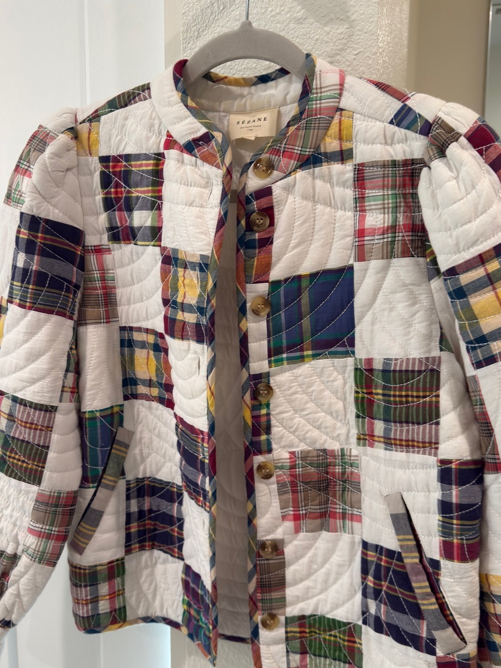 RARE Sezane Quilted Patchwork Jacket